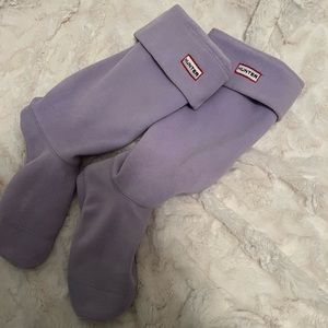 Hunter Lavender Fleece Tall Welly Boot Socks